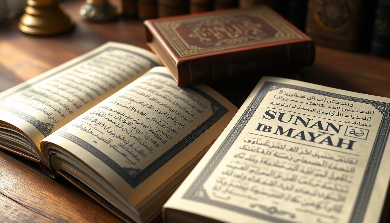 Close-up of Sunan an-Nasa'i and Sunan Ibn Majah bindings