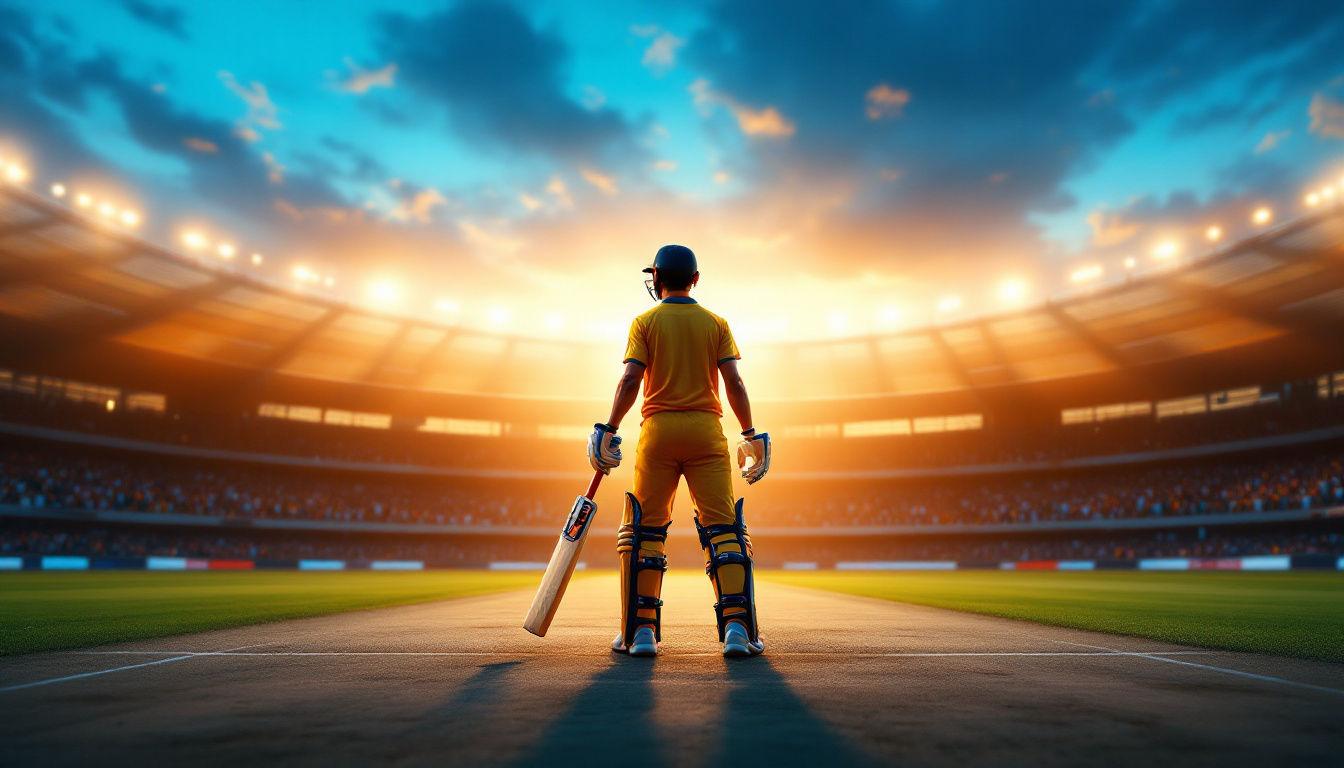 Vaibhav Suryavanshi, youngest IPL centurion, celebrates his century in front of a roaring crowd. Image created with AI.