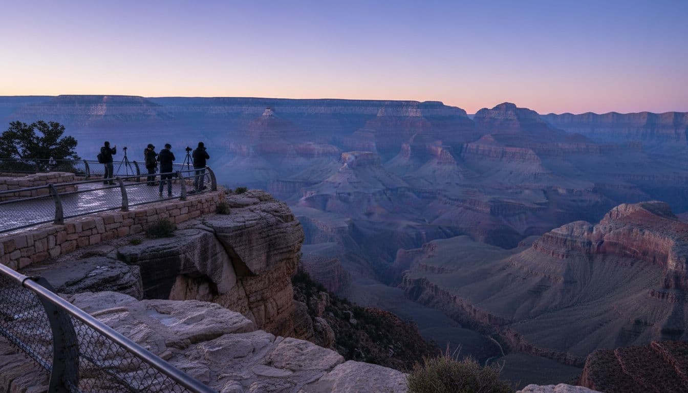 Mather Point Rim Trail Grand Canyon Sunrise from Las Vegas: Best South Rim Day Trip 2026