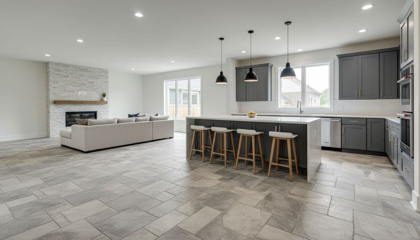 Modern open concept kitchen 