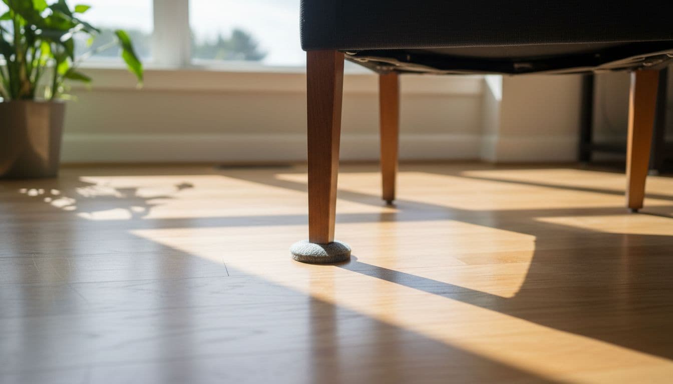 Hardwood floor after scratches minimized