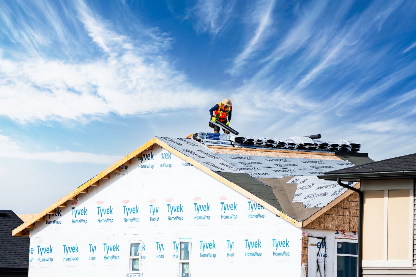 roofer working in summer heat