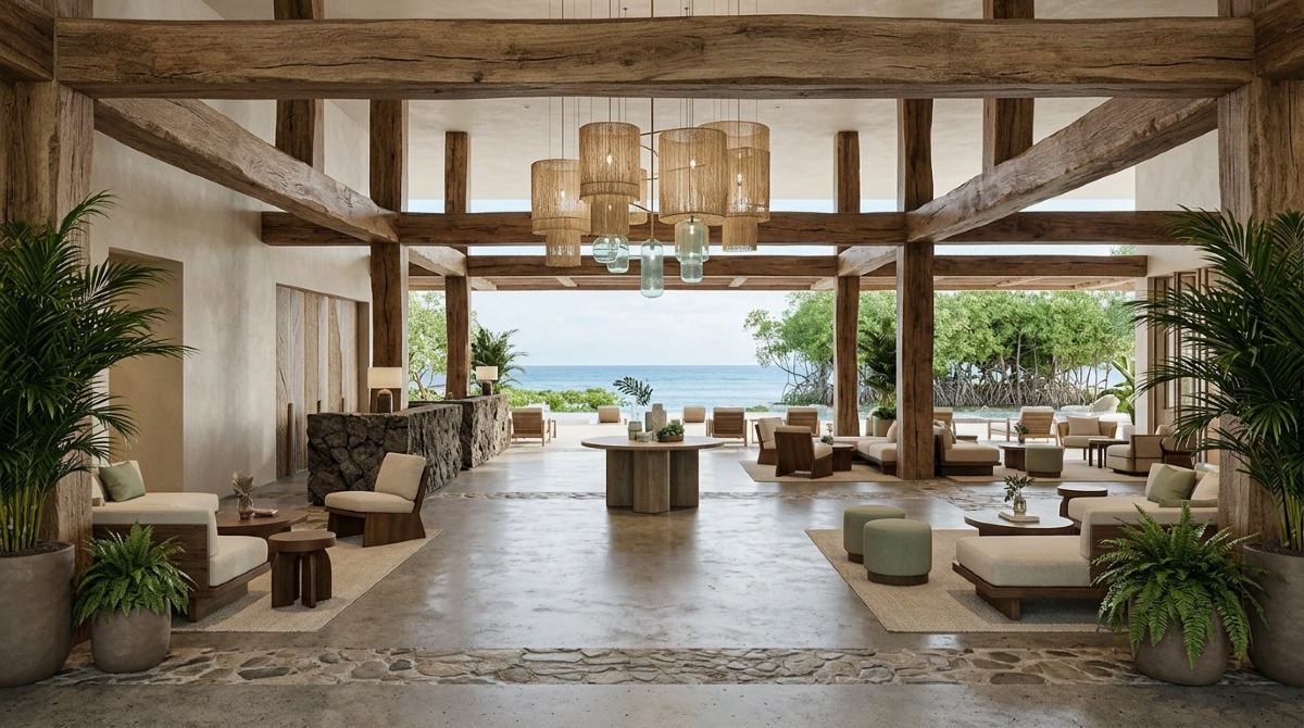 Gourmet all-inclusive dining experience with fresh tropical fruits, seafood, and international cuisine at JW Marriott Costa Elena.